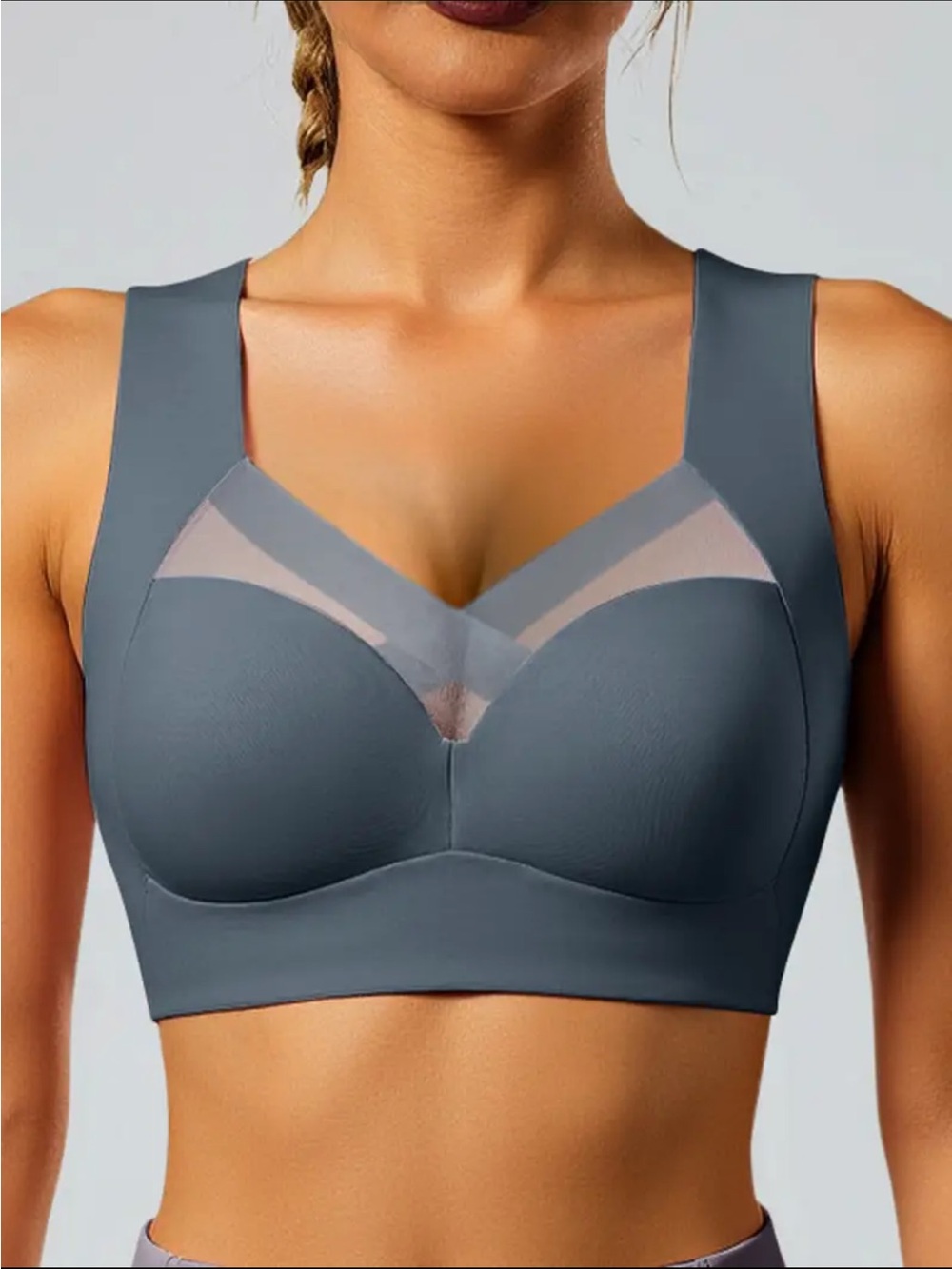 Seamless Navy Blue Wireless Sports Bra NEW 🏷️